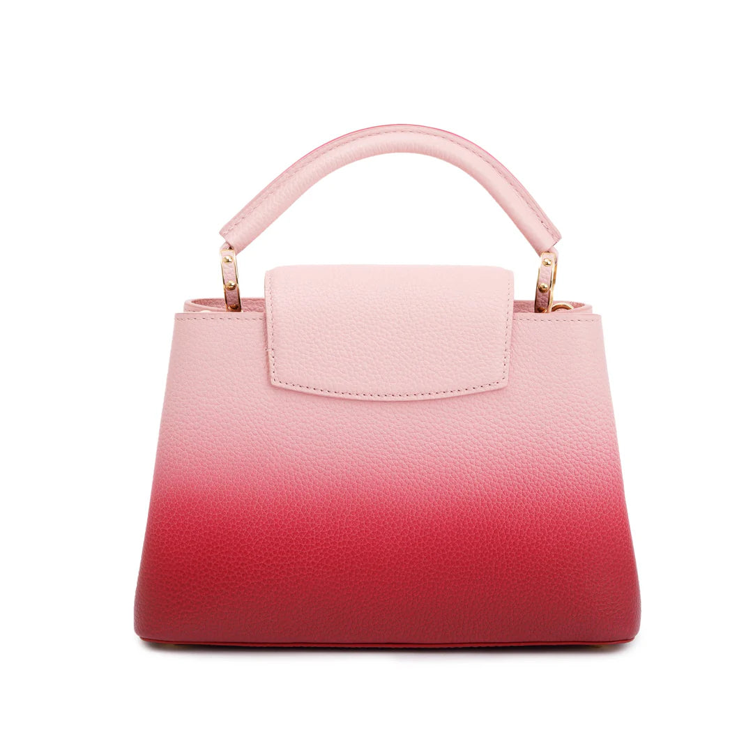 Pink Ombre Calfskin Leather Capucines BB w/ Strap