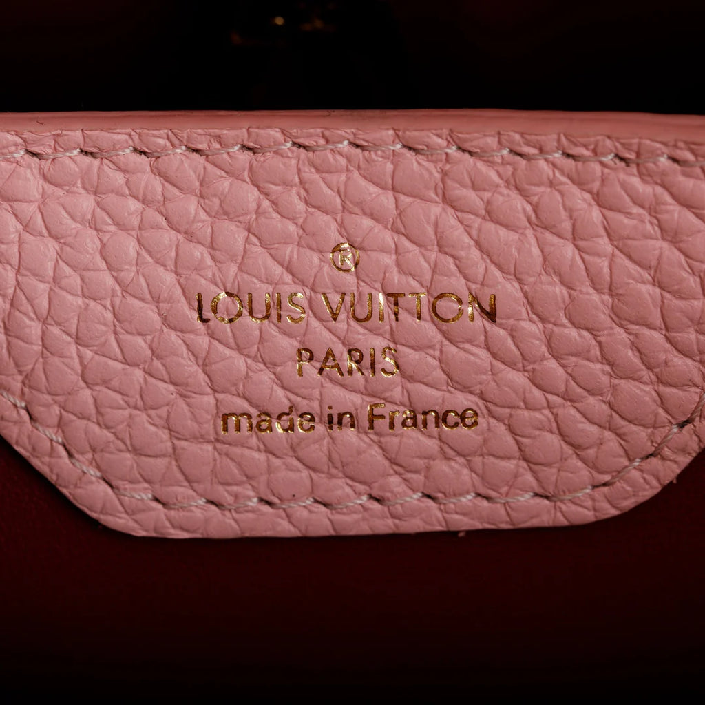 Pink Ombre Calfskin Leather Capucines BB w/ Strap