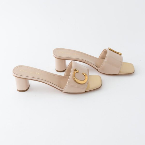 Beige Patent Leather C'est Sandals Size 37.5/39