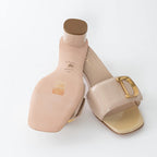 Beige Patent Leather C'est Sandals Size 37.5/39