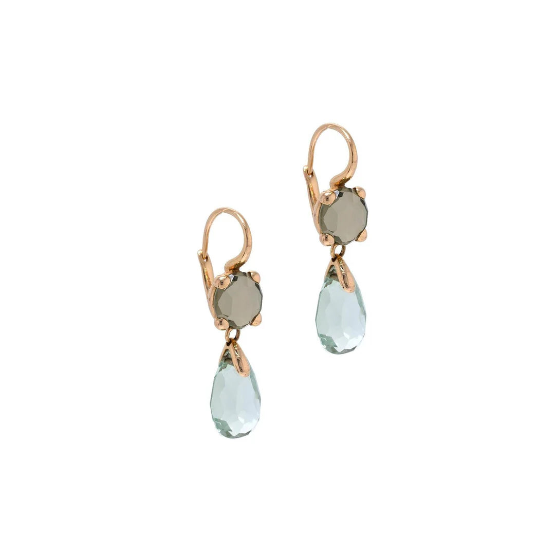 18k Gold Prasiolite Narciso Drop Earrings