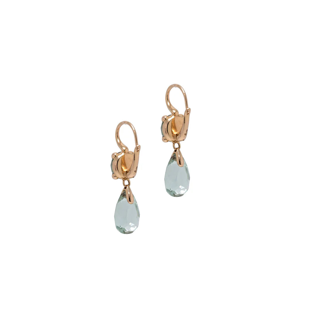 18k Gold Prasiolite Narciso Drop Earrings