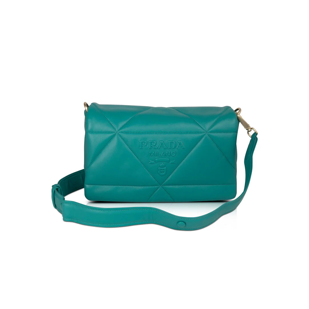 Padded Nappa Leather Chain Shoulder Bag w/ Box &amp; Authenticity Card