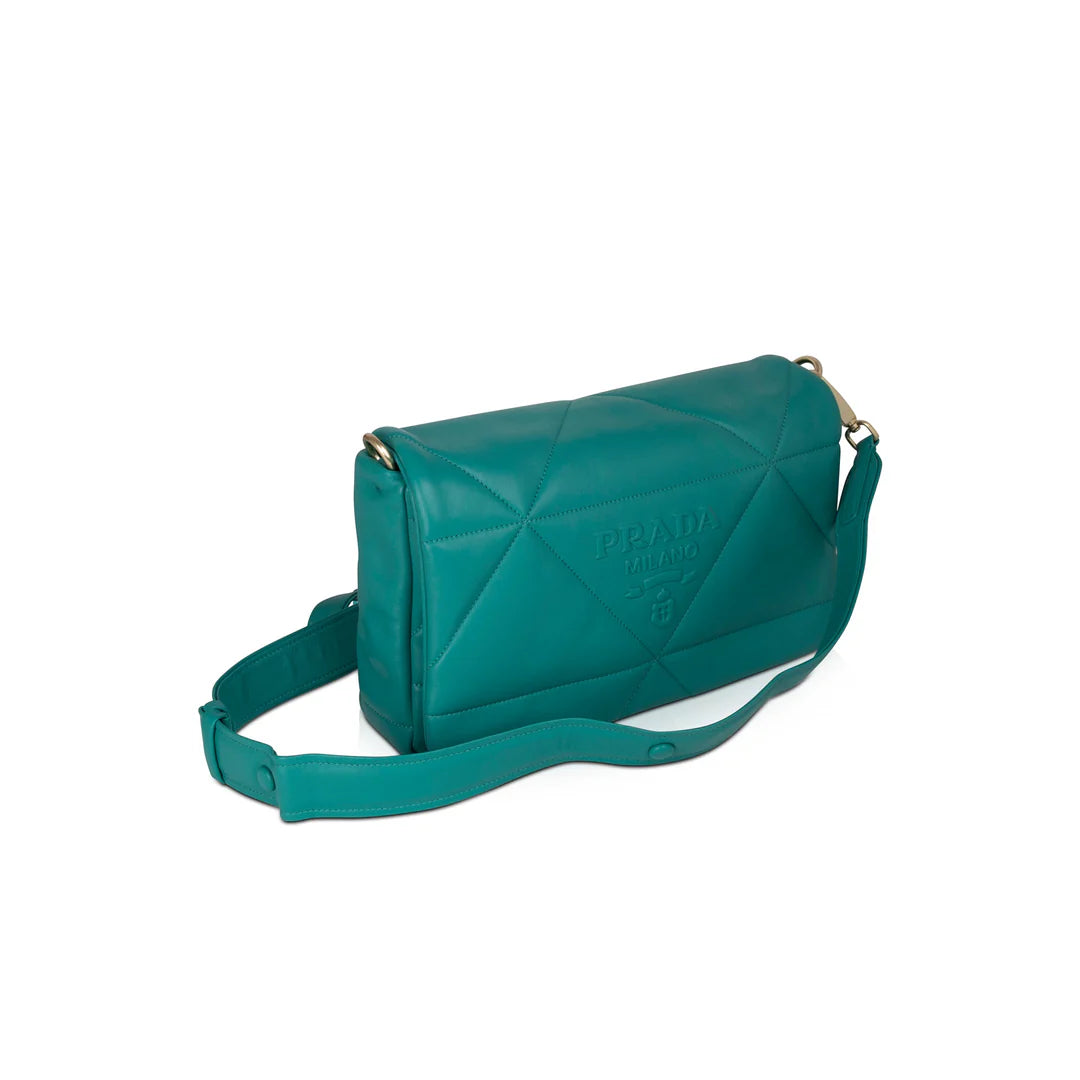 Padded Nappa Leather Chain Shoulder Bag w/ Box &amp; Authenticity Card