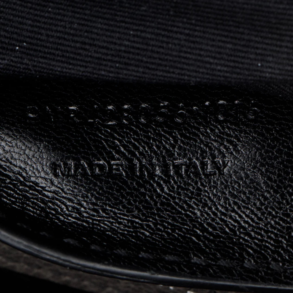 Grey Leather Medium Chevron College Bag w/ Box