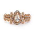 14k Rose Gold Love Diamond Engagement Ring, Size 8.25