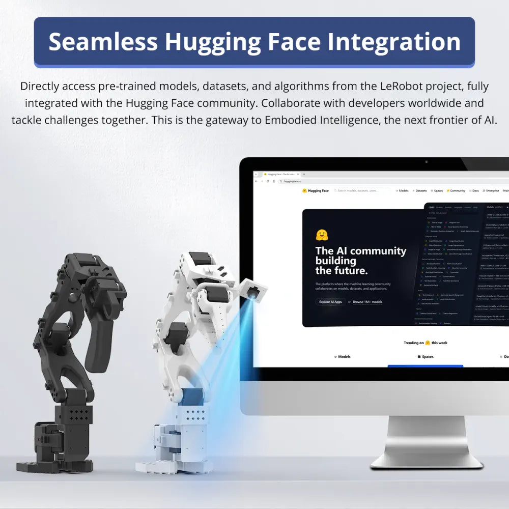 Hiwonder LeRobot SO-ARM101 Open-Source 6-Axis Robotic Arm with AI Vision & AI Recognition for Embodied Intelligence Programming (Advanced Kit/Assembled)