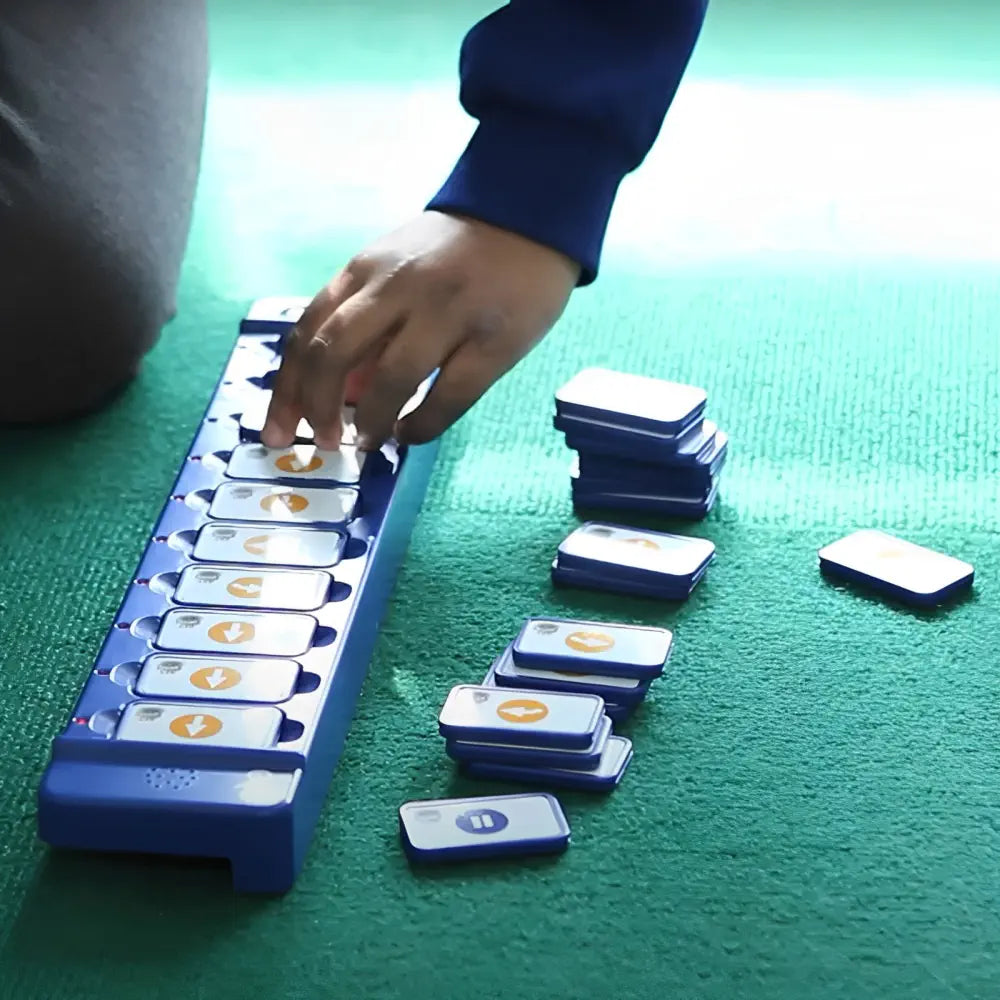 TTS Blue-Bot Classroom Bundle Programmable Robot with FREE Tactile Code Reader - See & Say Version - STEM Learning Robotics for Kids Age 3+