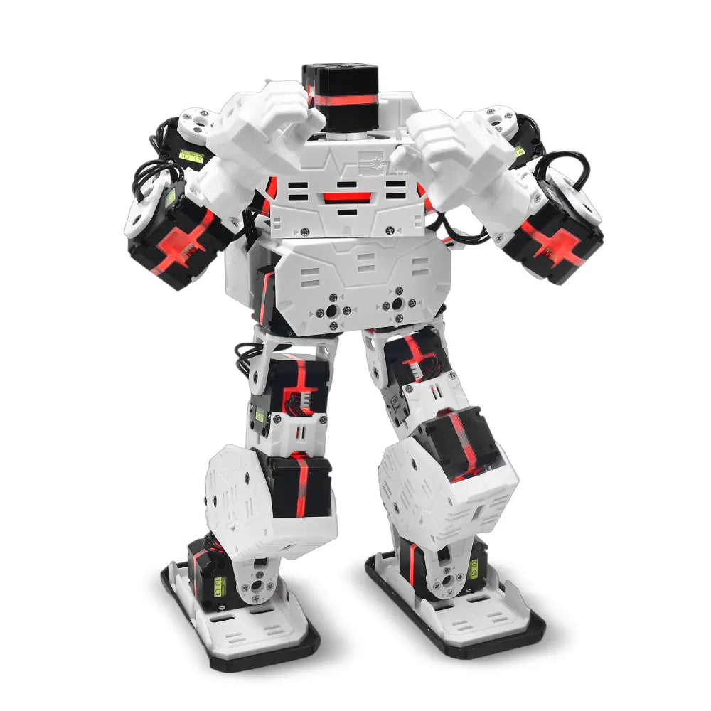 Humanoid Robot, Smart Boxing, Football, Dancing Robot, Graphical Programmable with Phone and Windows PC App, DIY Armored RC Robot with servo Lights