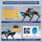 Hiwonder PuppyPi Pro ROS Quadruped Robot, Integrated with AI Large Model (ChatGPT), Supports AI Vision, Voice Interaction, LiDAR, and Robotic Arm Attachment (Pro Kit/ Raspberry Pi 4B 4GB)