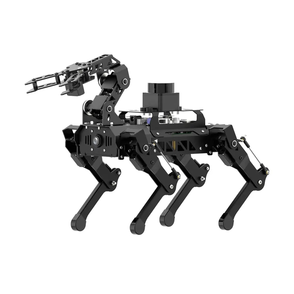 Hiwonder PuppyPi Pro ROS Quadruped Robot, Integrated with AI Large Model (ChatGPT), Supports AI Vision, Voice Interaction, LiDAR, and Robotic Arm Attachment (Ultimate kit with Raspberry Pi 5 8GB)
