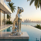 Majestic Mosaic Leopard 80cm