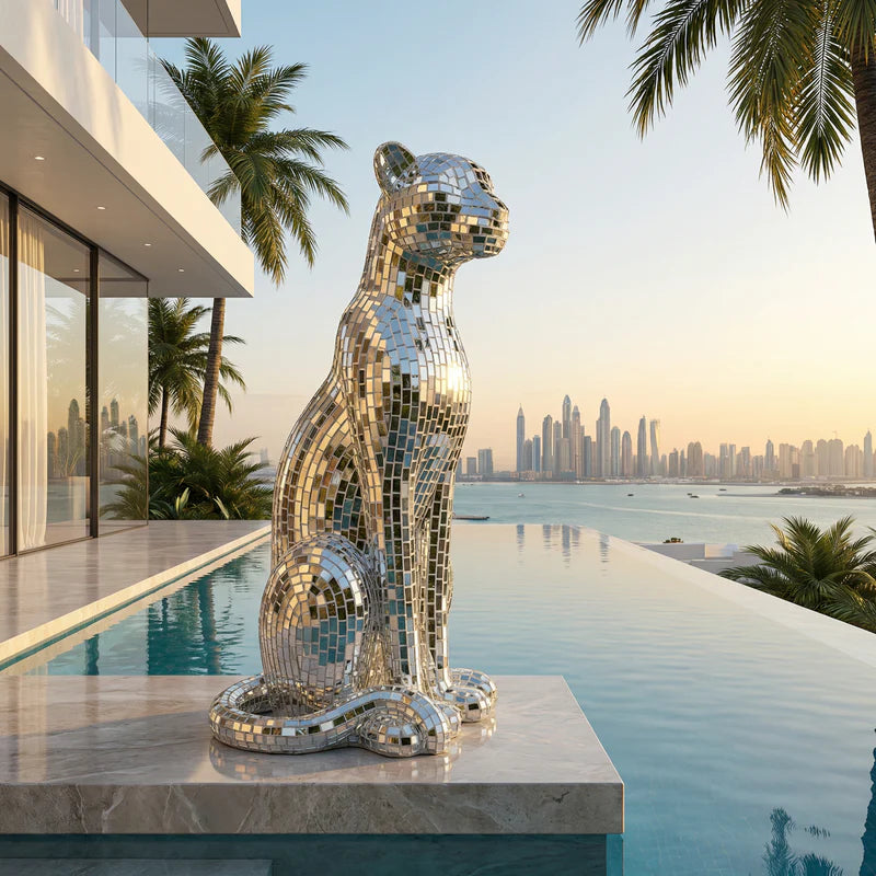 Majestic Mosaic Leopard 80cm