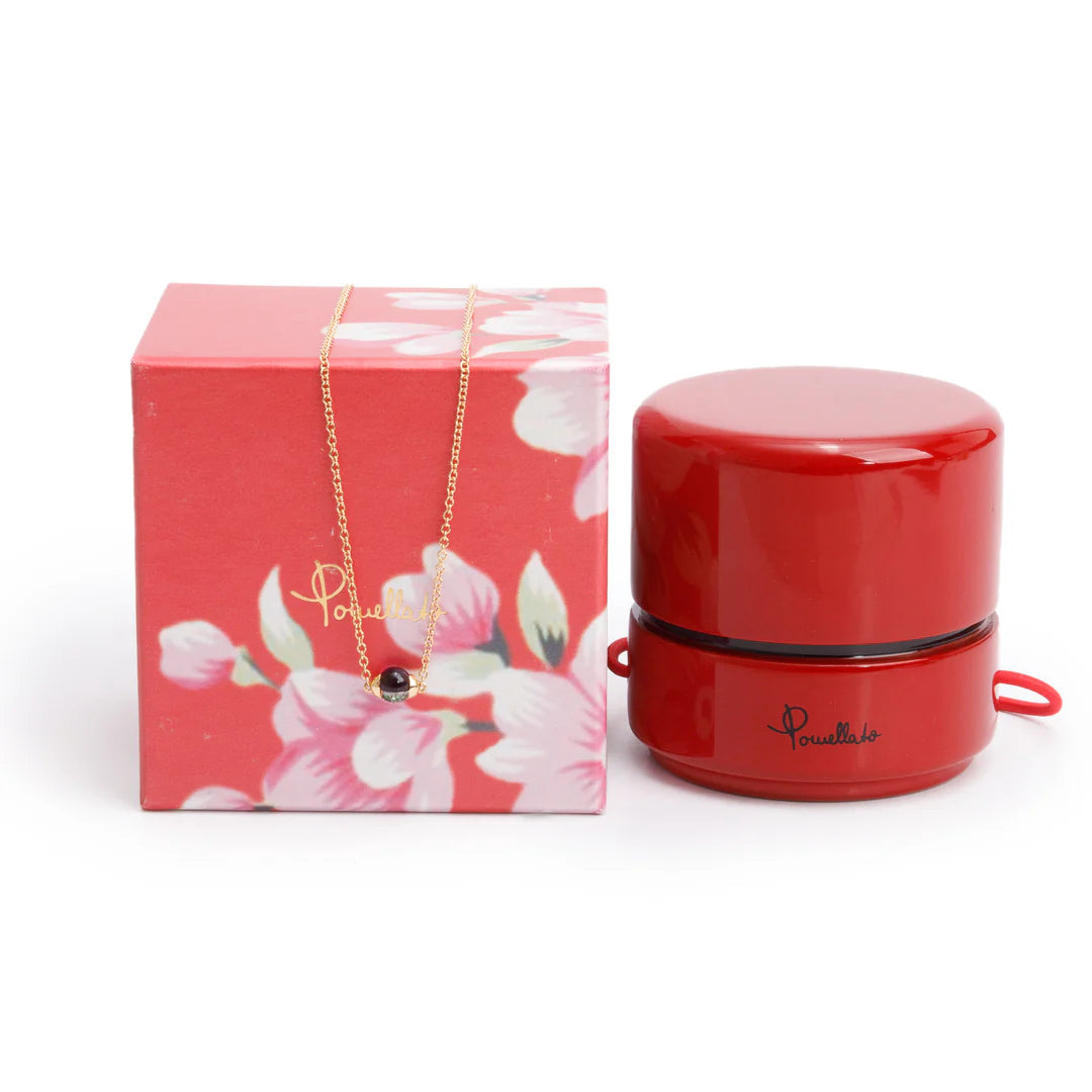 18k Rose Gold Amethyst &amp; Tsavorite M'ama Non M'ama Pendant Necklace w/ Box