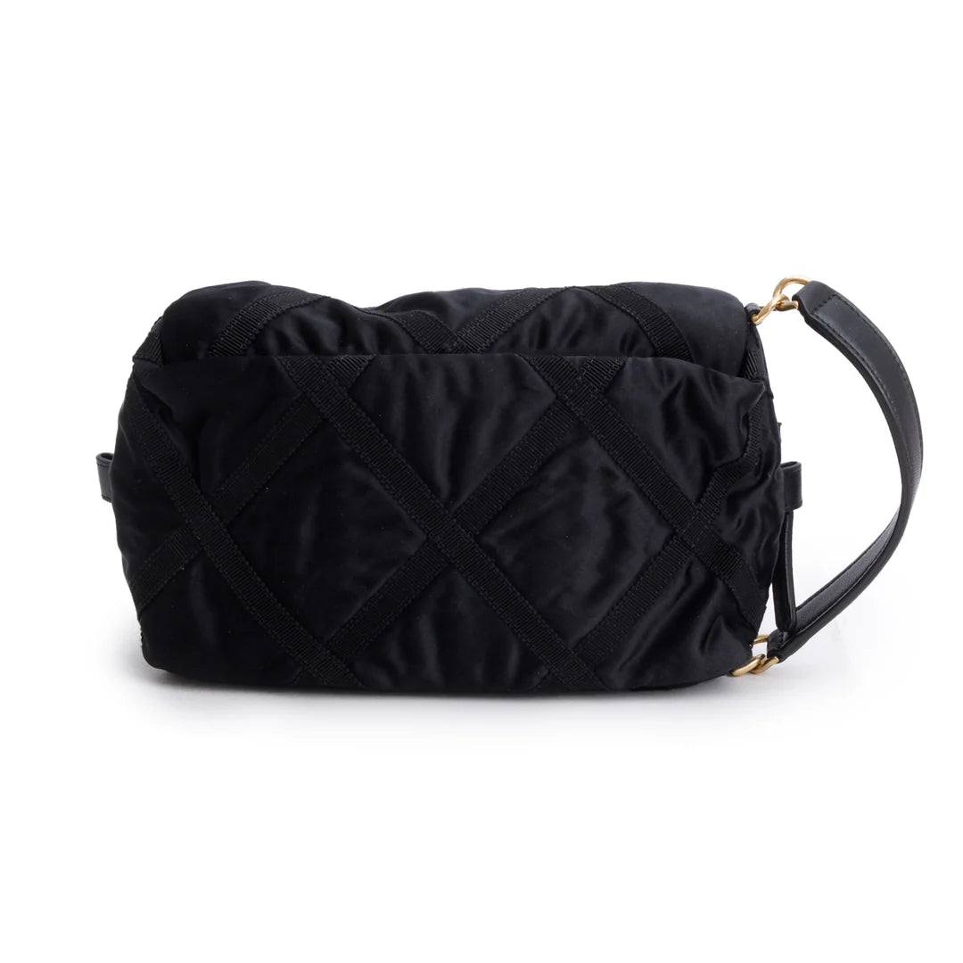 2021 Black Nylon Grosgrain Lifestyle Pouch w/ Sleep Mask &amp; Authenticity Card