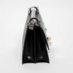 Black Calfskin Leather Kan Monster Chain Bag